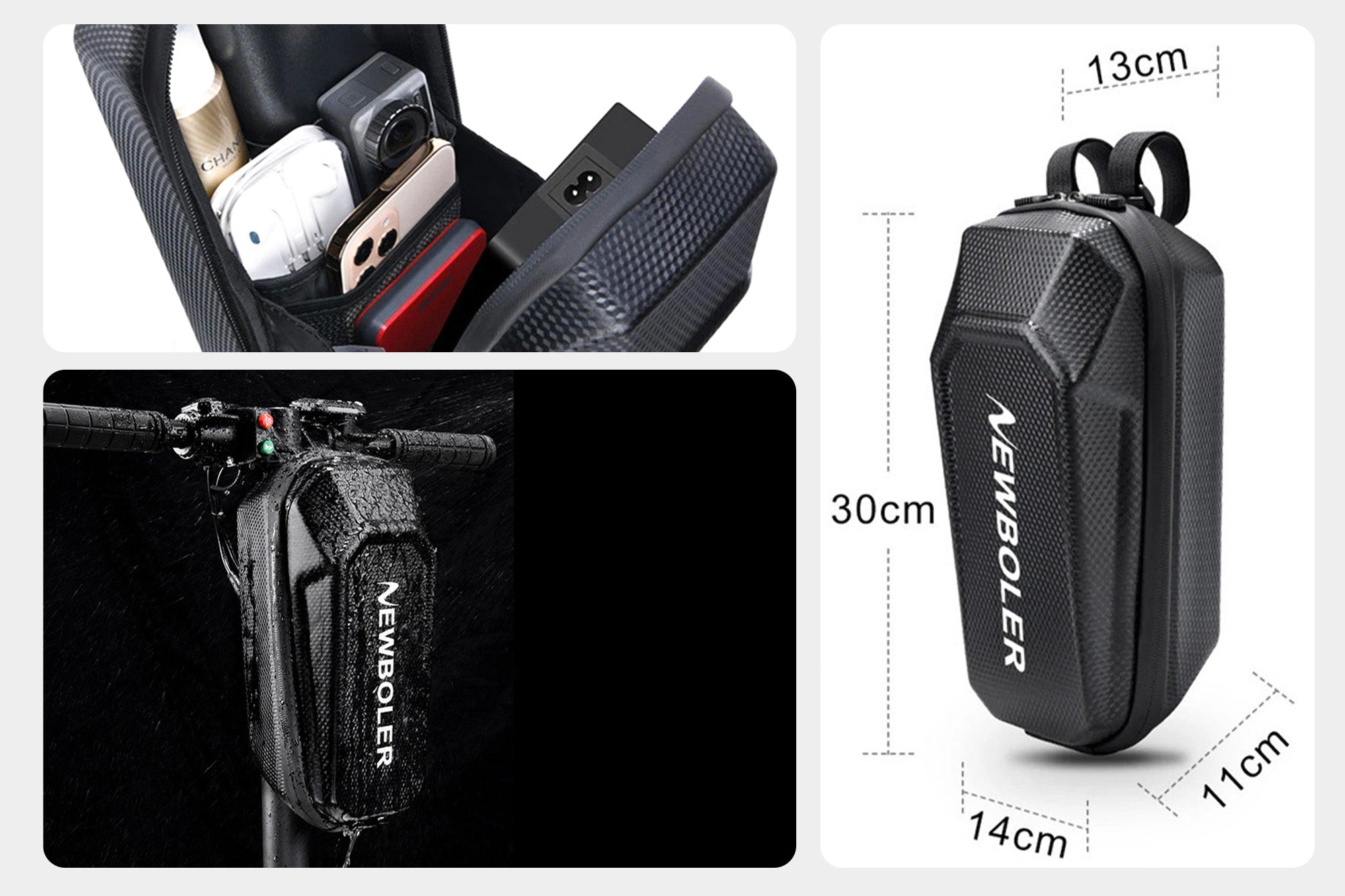 折りたたみ式電動自転車およびスクーター用クイックリリース防水ハードシェルバッグ