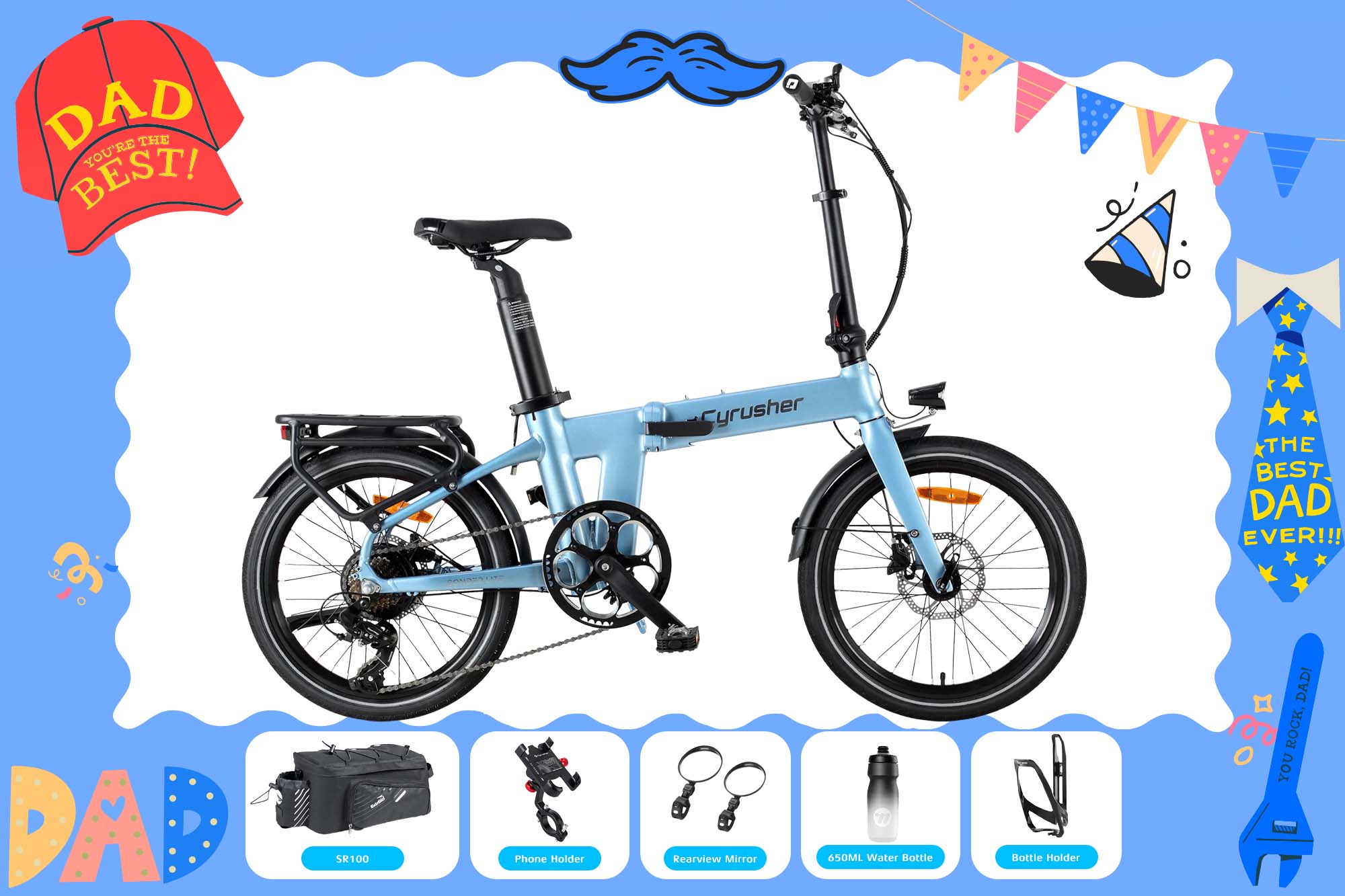 父の日セール】Cyrusher 電動アシスト自転車 | 豪華5点ギフト無料